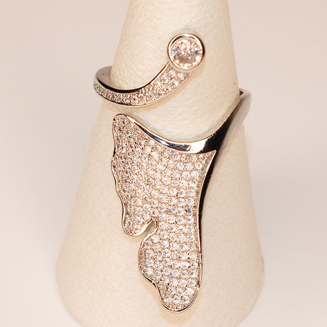 Anillo Chunky con Circones Brillantes