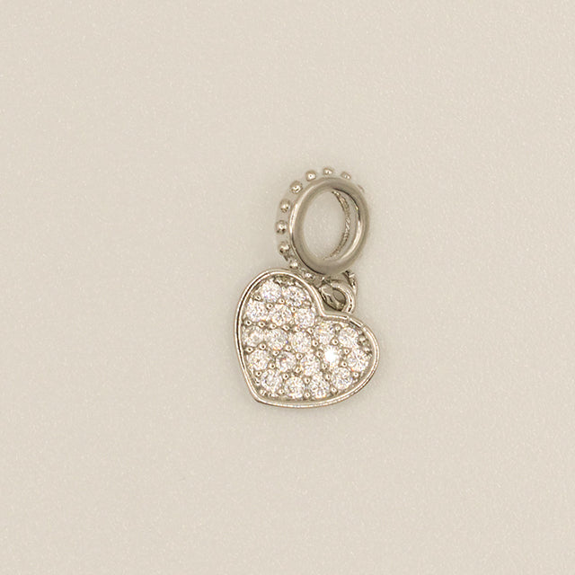 Dije Corazón Brillante | Plata Esterlina y Zirconias