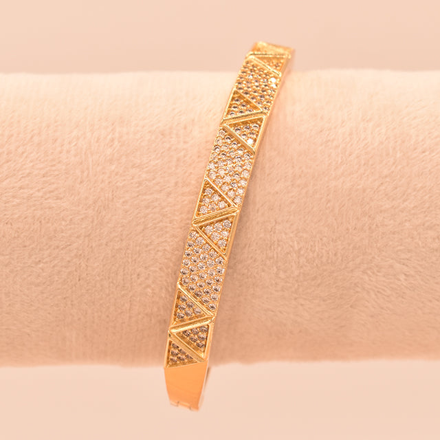 Pulsera Rígida Triángulos Brillantes