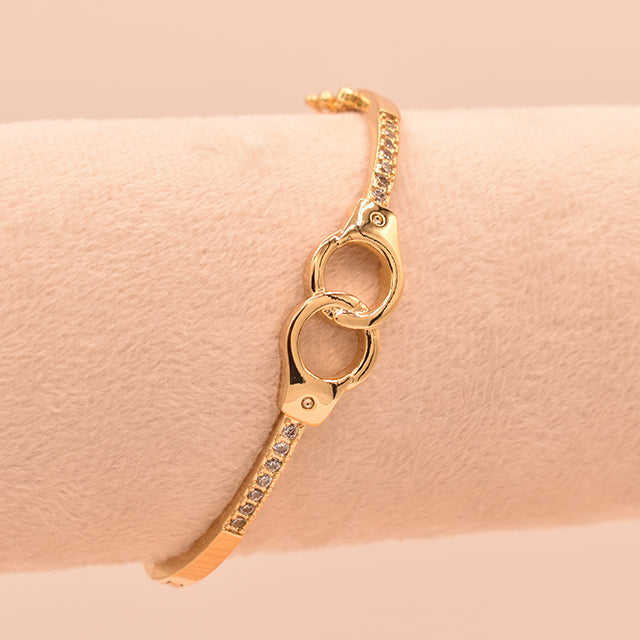 Pulsera Conexión Brillante Dorada