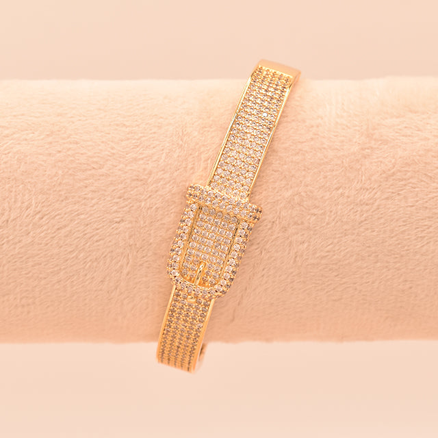 Pulsera Hebilla Brillante Dorada