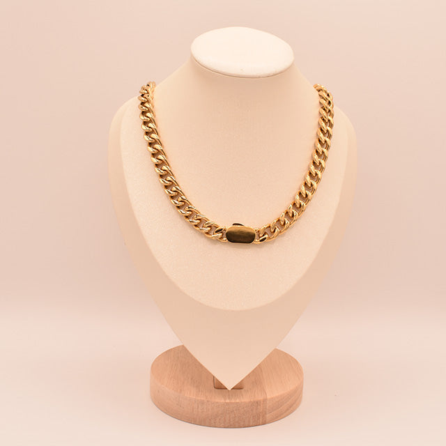 Collar Cadena Eslabones Gruesos Dorados