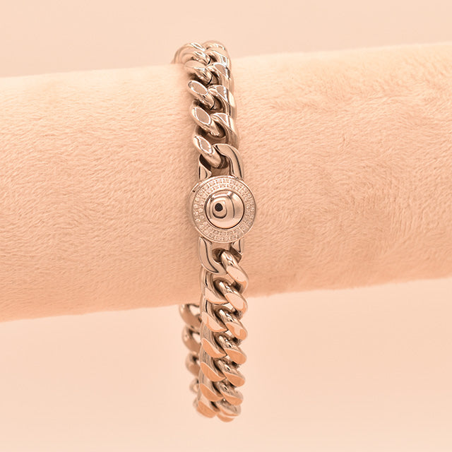 Pulsera de Eslabones Gruesos con Cierre Brillante