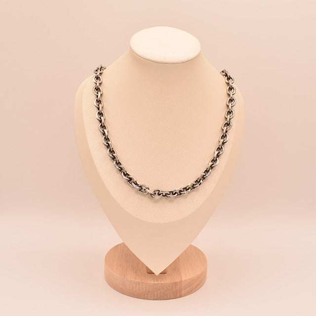 Collar Cadena Eslabones Gruesos Plata