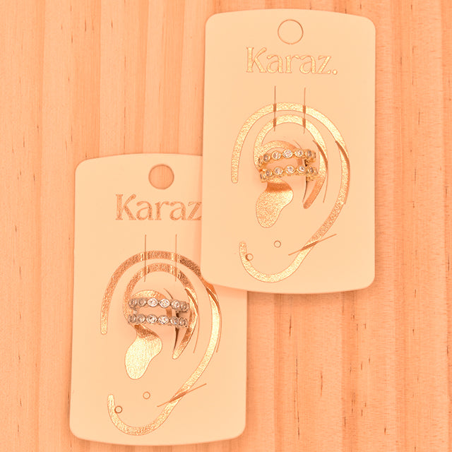 Earcuff Doble Fila Brillantes