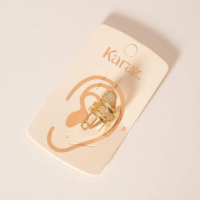 Earcuff Pin Brillante Dorado
