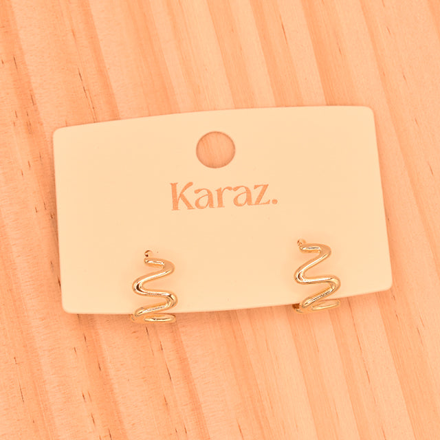 Pendientes Zigzag Dorados Karaz