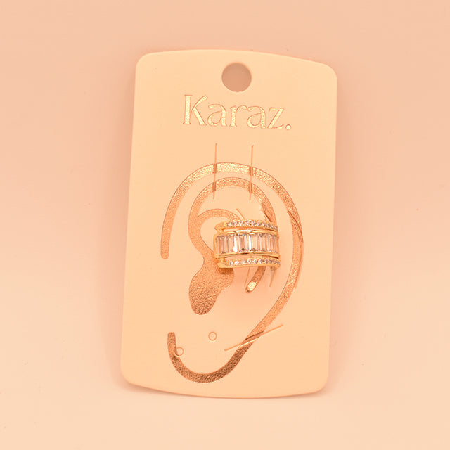 Earcuff Brillante Baguette Dorado