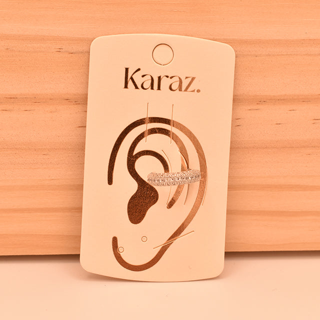 Earcuff Doble Fila Brillante