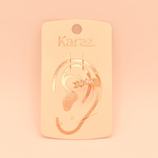 Earcuff Brillo Dorado con Circonitas
