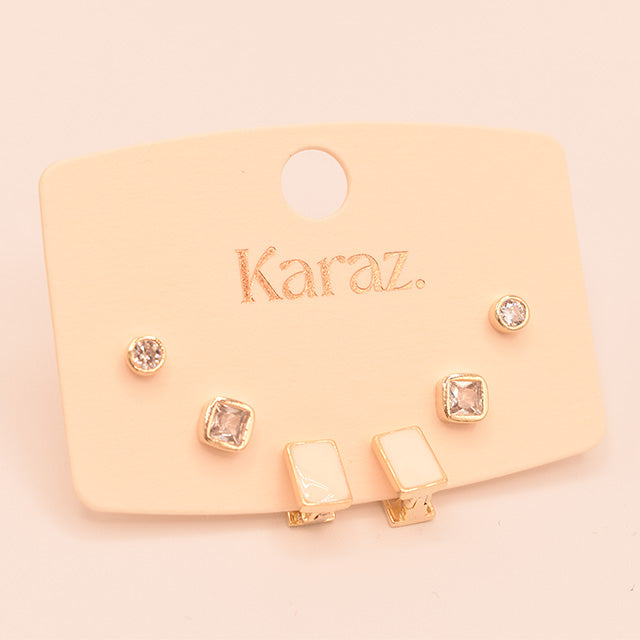 Set de Pendientes Topo: Brillo y Versatilidad