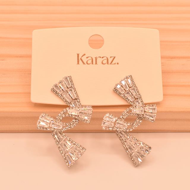 Aretes Lazo de Cristales Deslumbrantes
