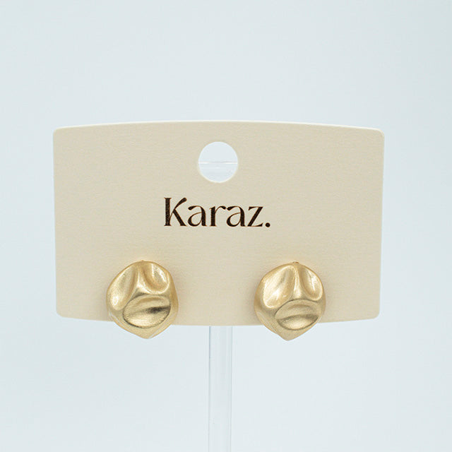 Pendientes Stud Irregulares Dorados Mate