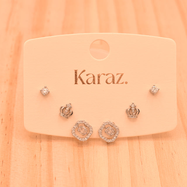 Set de Pendientes Variados con Brillos