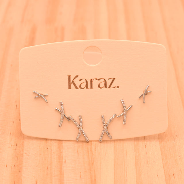 Set de Pendientes Topo X Brillantes