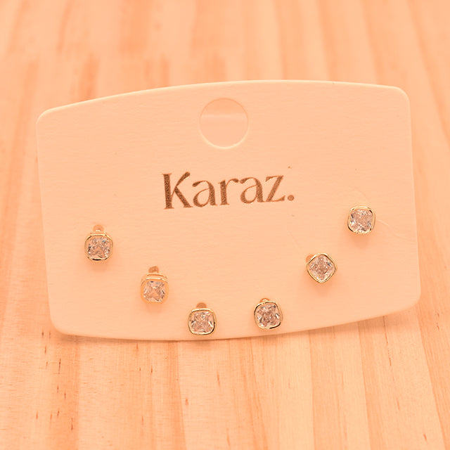 Set de Pendientes Topo Cuadrados