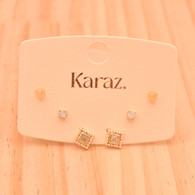 Set de Pendientes Topo y Diseño Karaz