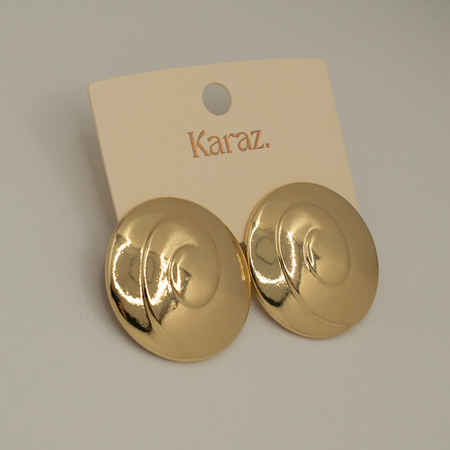Aretes Espiral Dorados Karaz