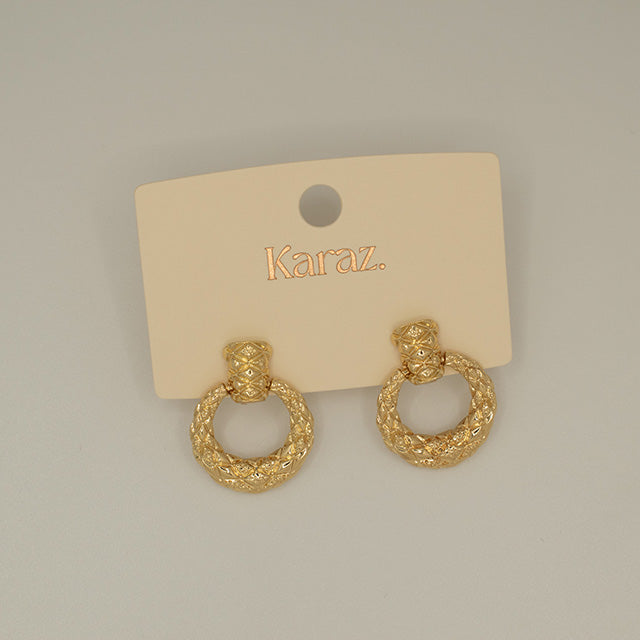 Aretes Aro Texturizado Karaz