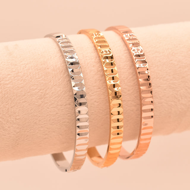Pulsera Rígida Facetada Brillo