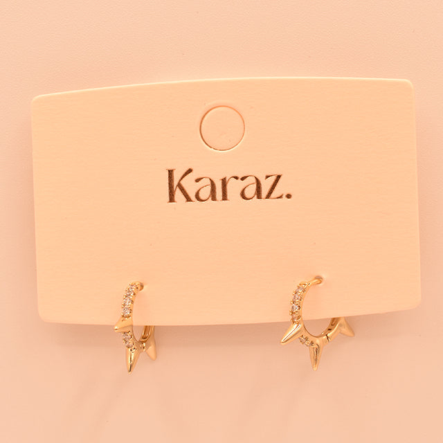 Aros Puntas y Brillo Dorados