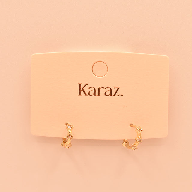 Aretes Aro Mini Brillo Dorado