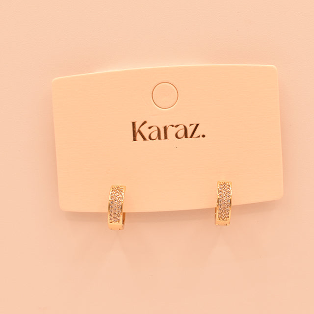Aretes Mini Hoop Brillo Dorado