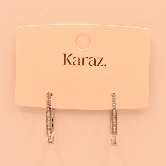 Aretes Aro Huggie con Circonitas Karaz