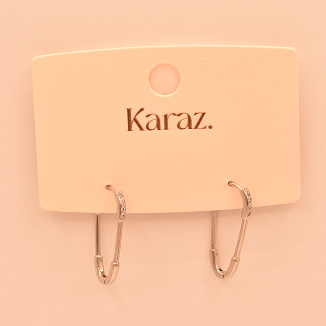 Aretes Imperdible Brillante