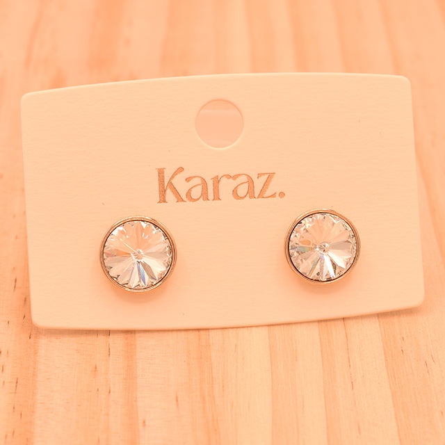 Aretes de Cristal Redondos Brillo Atemporal