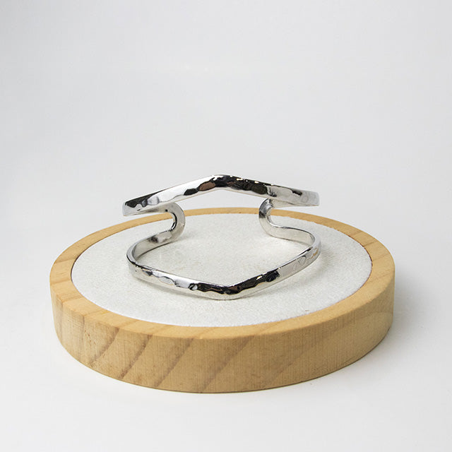 Pulsera Cañita PL-22958 | Brazalete Doble Textura Martillada