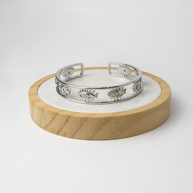 Pulsera Caña Ojos de Protección con Cristales
