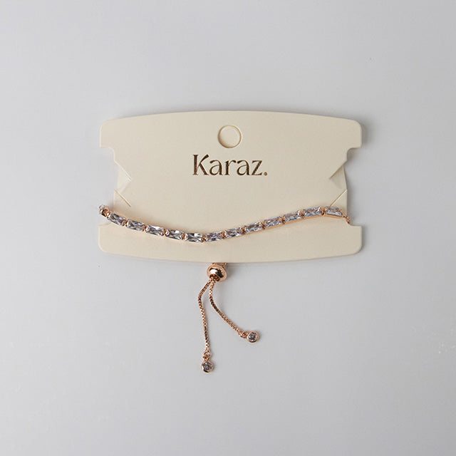 Pulsera Slider Baguette Oro Rosa