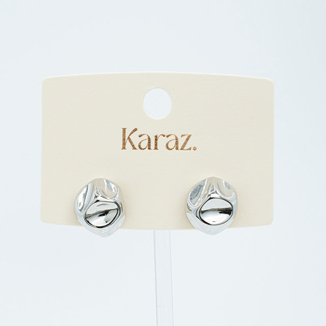 Aretes Irregulares Plateados Karaz