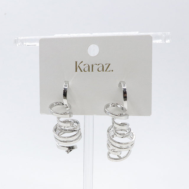 Aretes Espiral Moderno Plata