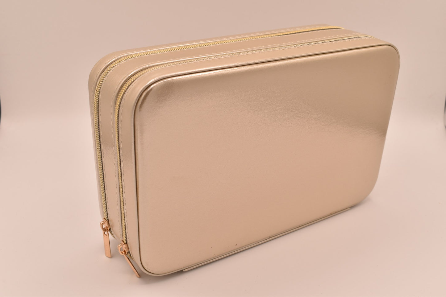 Joyero de Viaje Cuadrado Dorado Sin Logo
