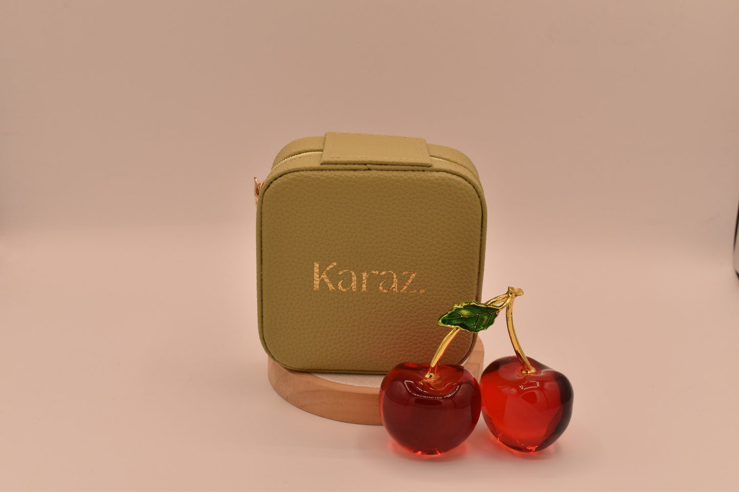 Joyero Cuadrado Pequeño Verde Oliva Karaz