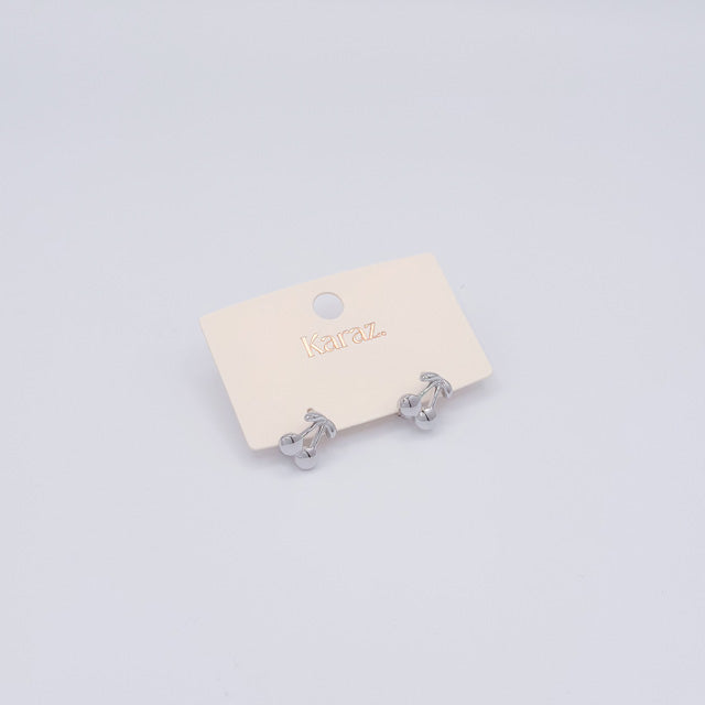Pendientes Cherry Plateados