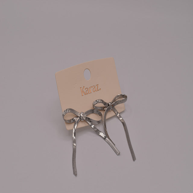 Pendientes Lazo Fluido Plateado