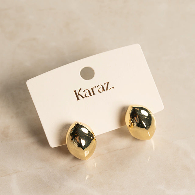 Aretes Gota Dorada Elegantes