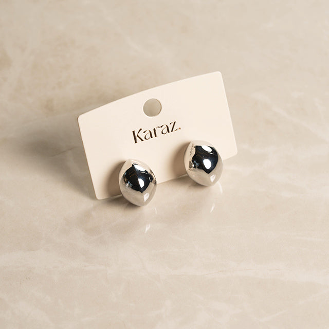 Pendientes Plateados de Forma Orgánica Karaz