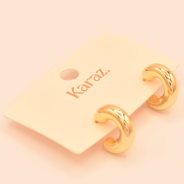 Aretes Mini Aro Chunky Dorados