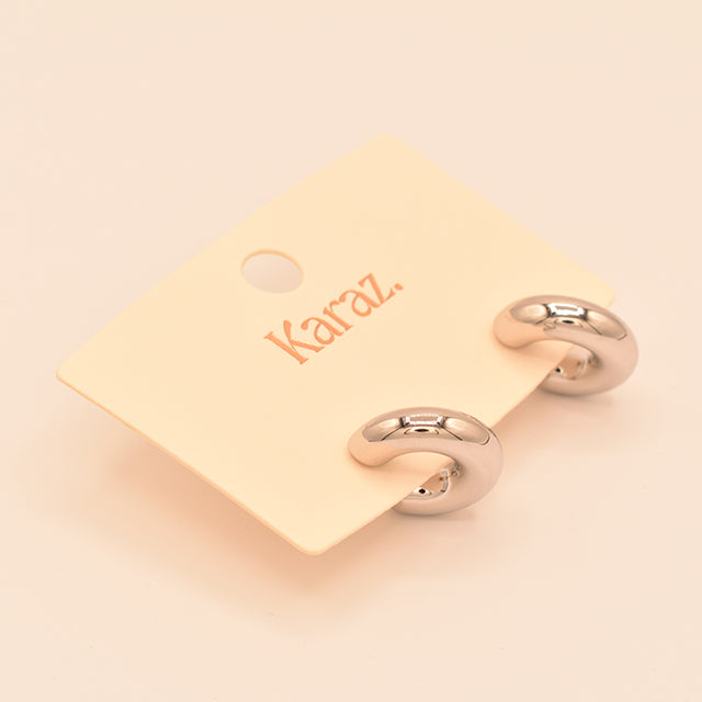 Aretes Chunky Plateados Karaz