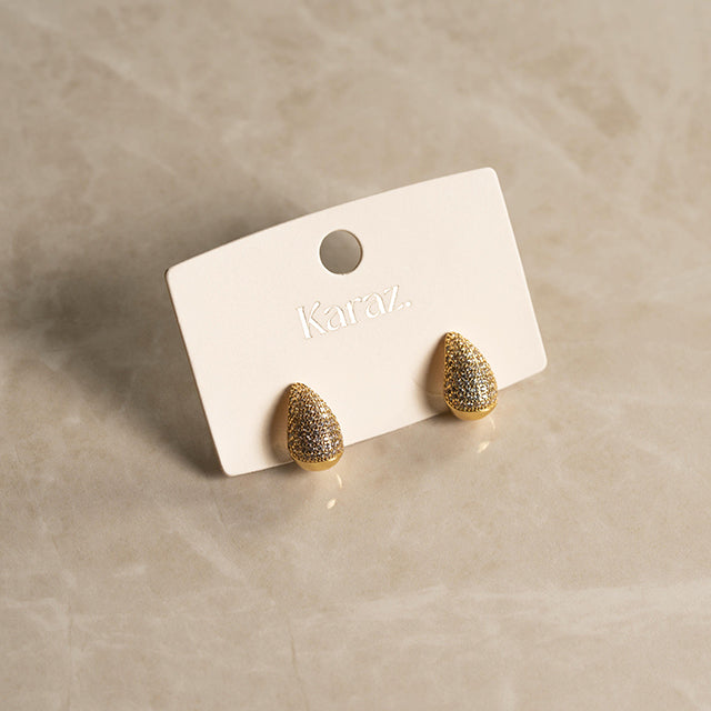 Pendientes Gota Brillo Dorado
