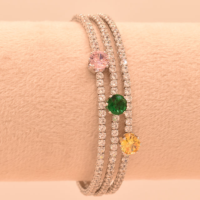 Pulsera Triple Brillo Cromático