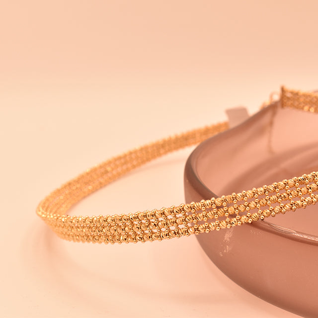 Choker Lujo Tres Bandas Dorado