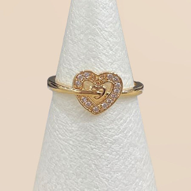 Anillo Corazón Radiante