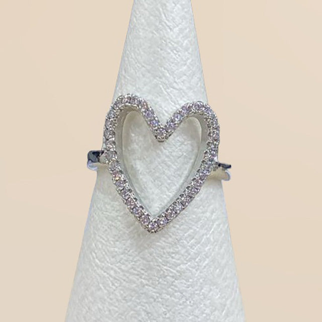 Anillo Corazón Brillante