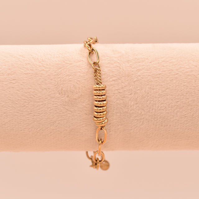 Pulsera Sencilla Espiral Dorada