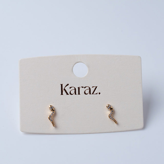 Aretes Topo Serpiente Brillante